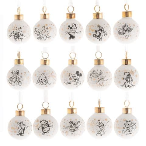 Disney Classic Christmas Collectables Set Of 15 Mini Baubles