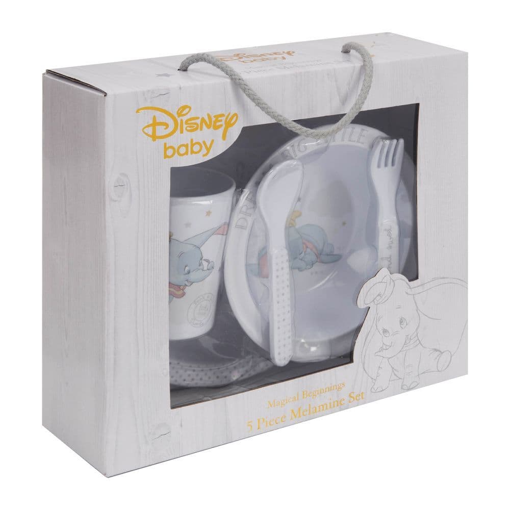 Disney Dumbo Baby and Toddler Crockery Set Gift Melamine Plate, Bowl