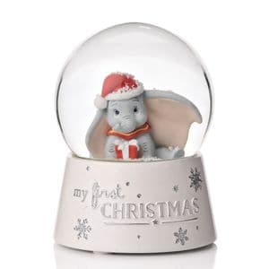 Disney Dumbo Baby's First Christmas Snow Globe Ornament Gift