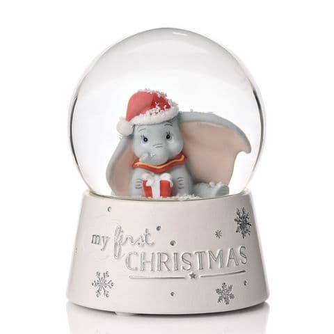 Disney Dumbo Baby's First Christmas Snow Globe Ornament Gift