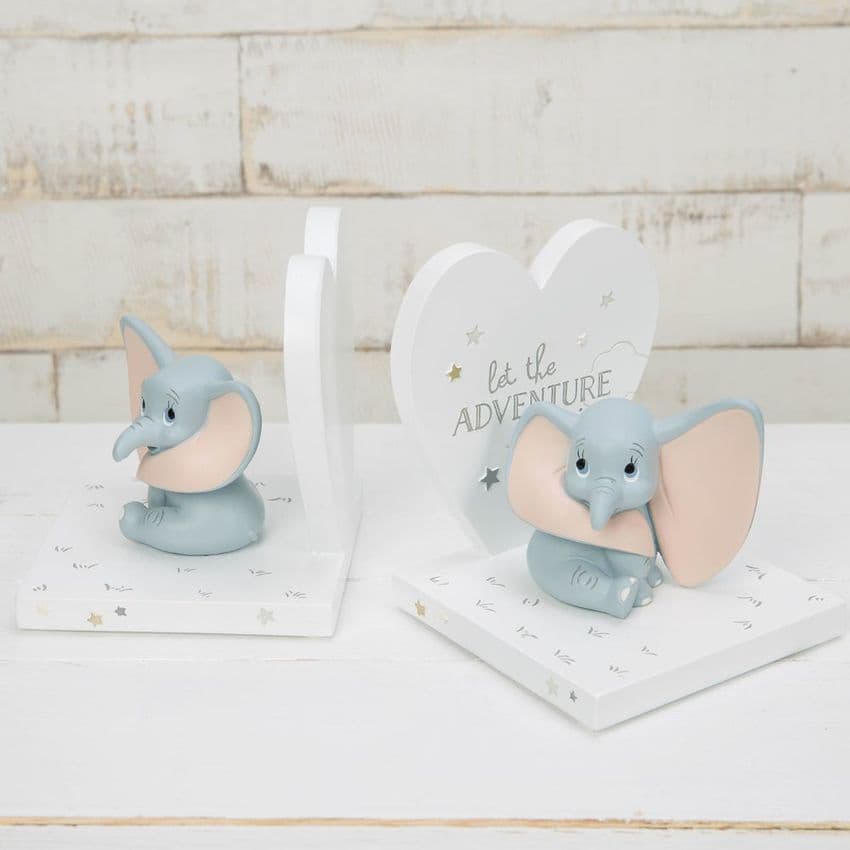 Disney Dumbo Bookends - Magical Beginnings Dumbo Bookends Nursery Decor Gift