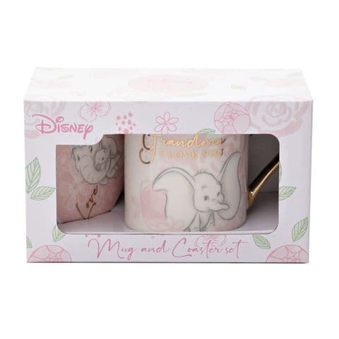 Disney Dumbo Mug and Coaster Gift Set - Grandma I Love You