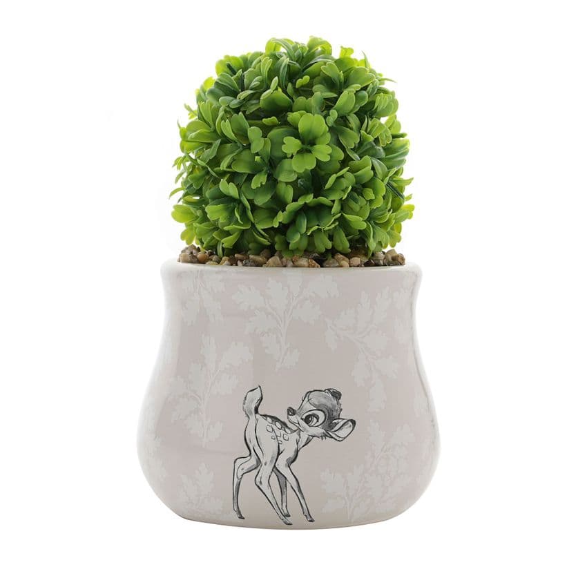 Disney Home Forest Friends Bambi plant pot with faux plant - Bambi and Thumper - Home ornament