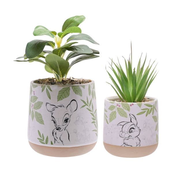 Disney Forest Friends Set Of 2 Planters - Bambi and Thumper