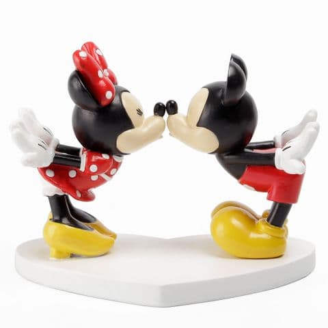 Disney Mickey & Minnie Mouse Kissing Figurine Ornament