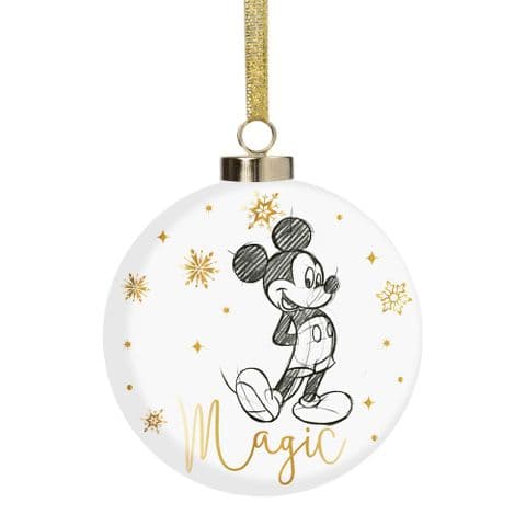 Disney Mickey Mouse Luxury Ceramic Christmas Bauble Collectable Gift