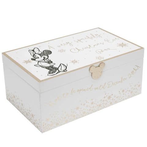 Disney Minnie Mouse Classic Wooden Reusable Christmas Eve Box