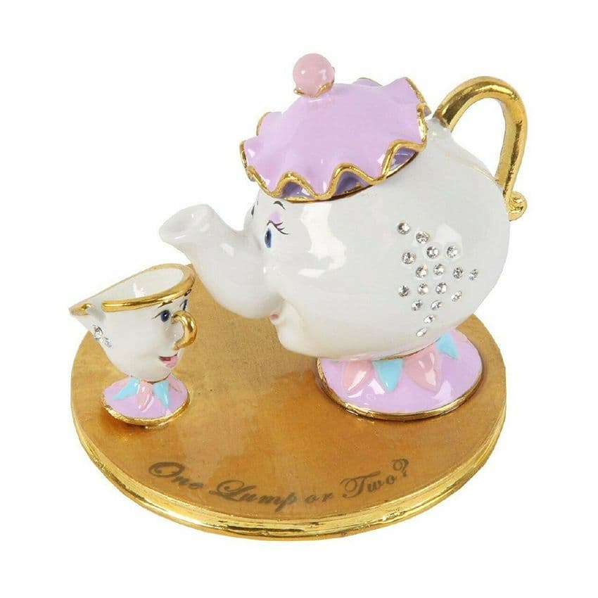 Disney Mrs Potts and Chip Classic Collectable Trinket Box Gift