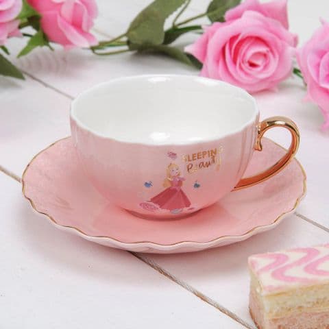 Disney Pale Pink Sleeping Beauty Teacup and Saucer Collectable Gift Aurora