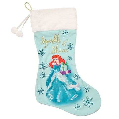 Disney Princess Ariel Little Mermaid Velveteen Christmas Stocking