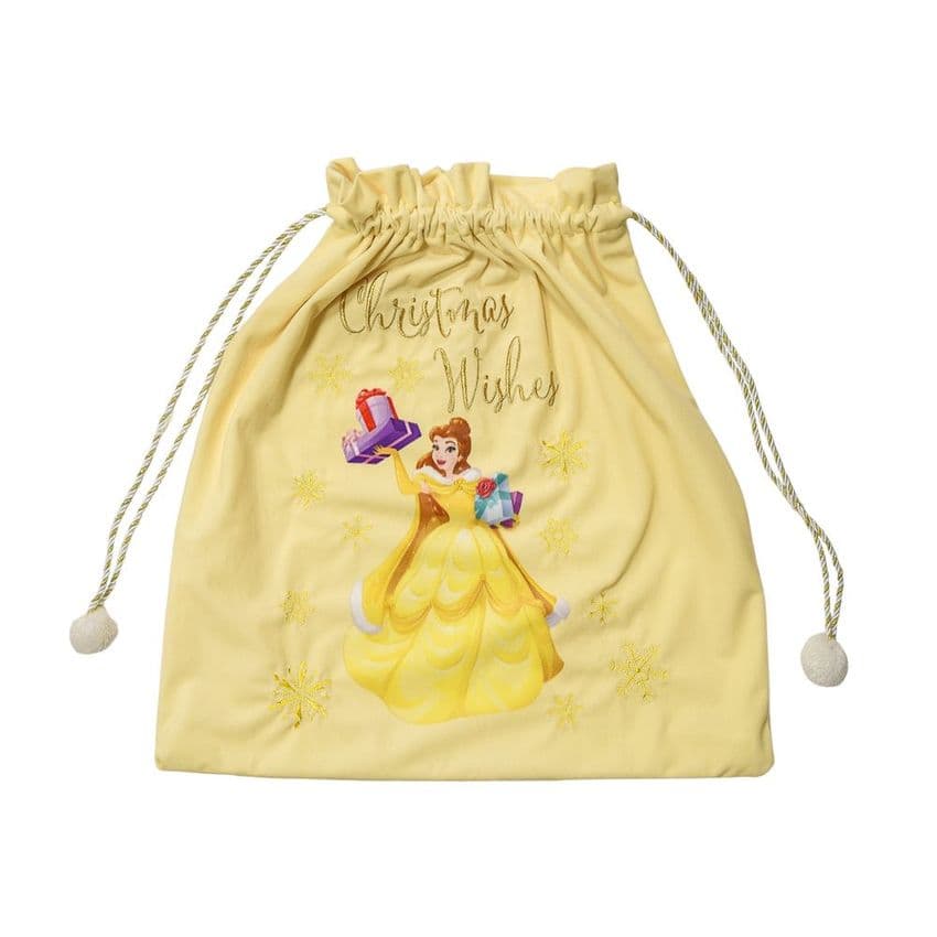 Disney Princess Belle Velveteen Christmas Sack Gift. Beauty and The Beast Christmas present sack