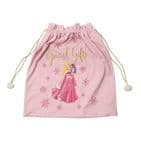 Disney Princess Sleeping Beauty Aurora Pink Velveteen Christmas Sack Gift