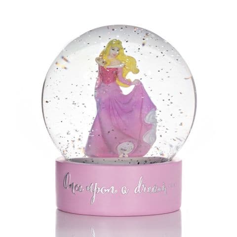 Disney Sleeping Beauty Aurora Pink Snow Globe Ornament Gift