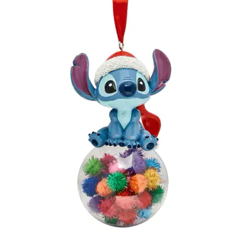 Disney Stitch On A Bauble Christmas Tree Ornament