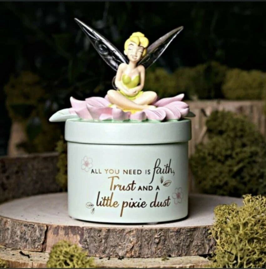 Disney Tinkerbell Trinket Box Gift. Gift idea for Disney fans and collectors.