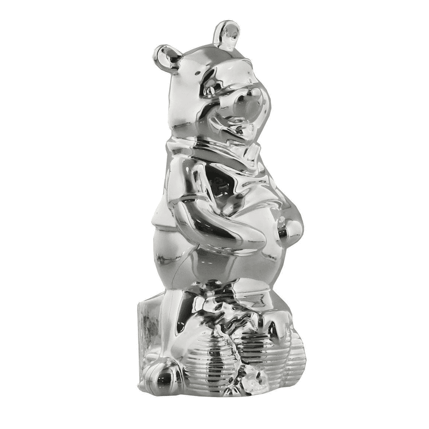 Disney Winnie The Pooh Silver Plated Money Box Gift For Christening and New Baby - Winnie The Pooh