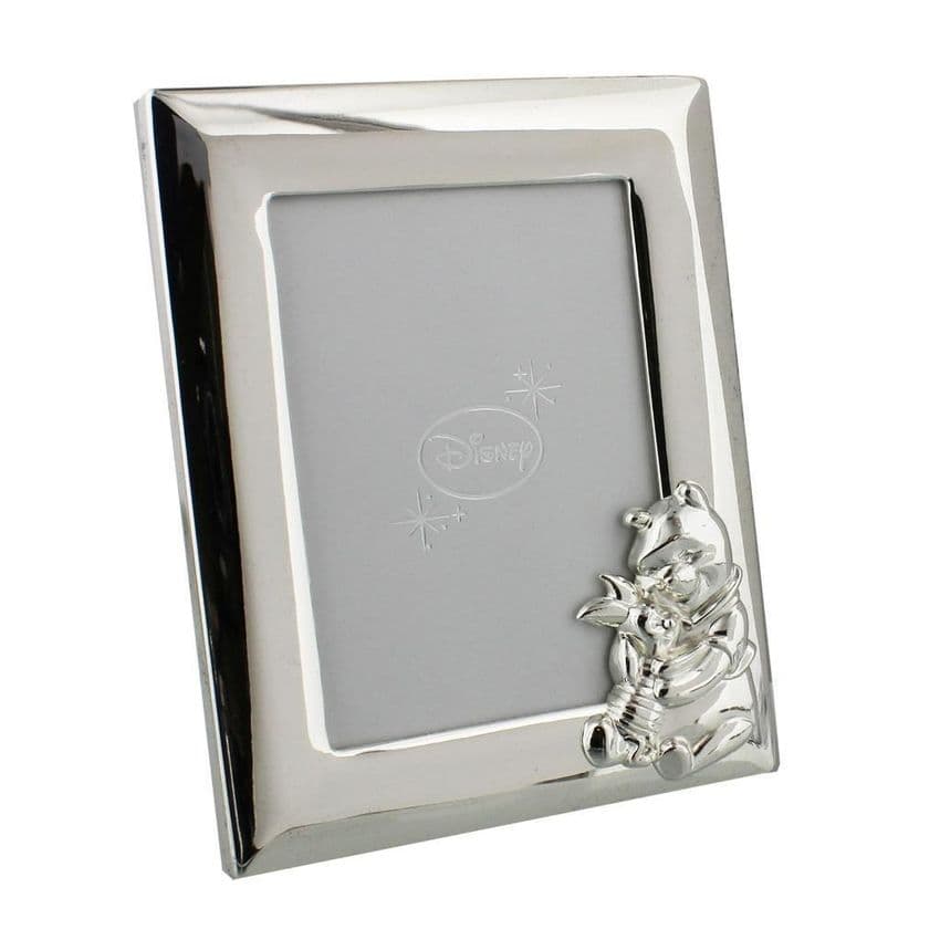 Disney Winnie The Pooh Silver Plated Photo Frame Christening New Baby Present