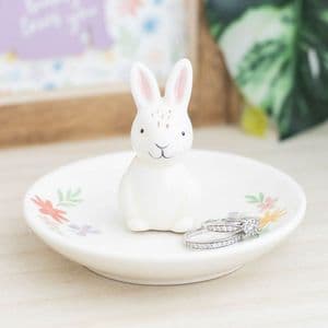 Easter Bunny Ceramic Trinket Dish Gift