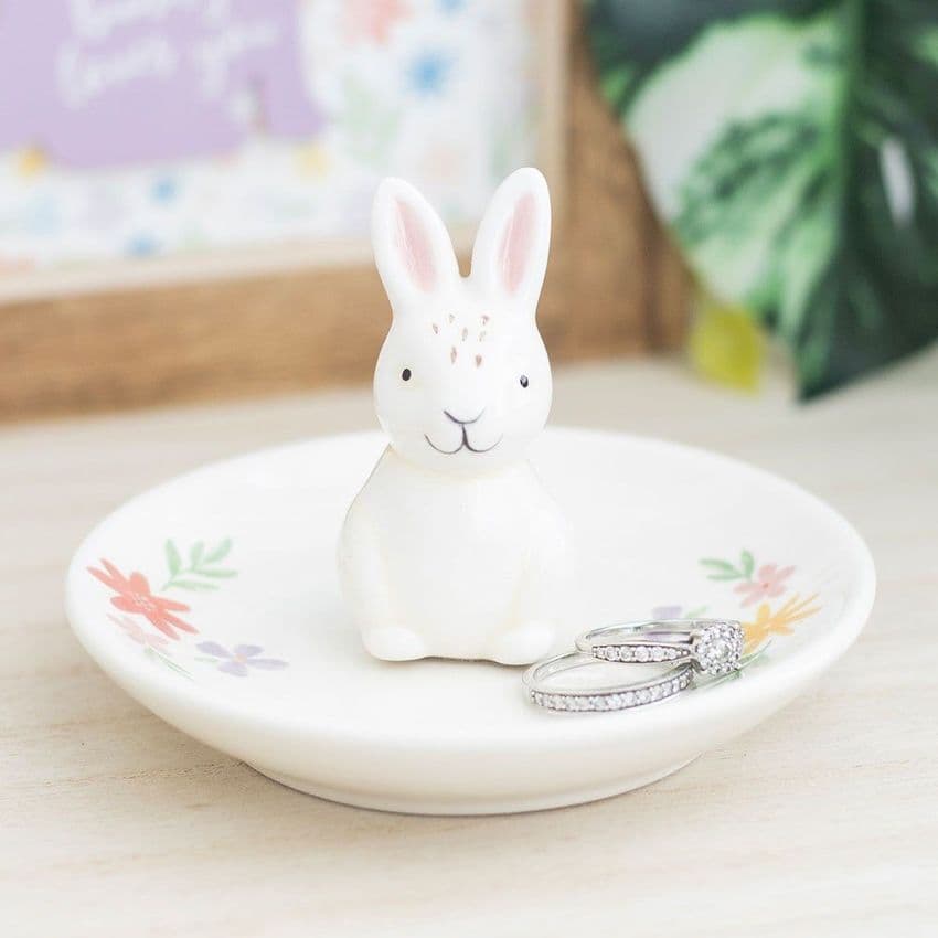 Easter Bunny Ceramic Trinket Dish Gift