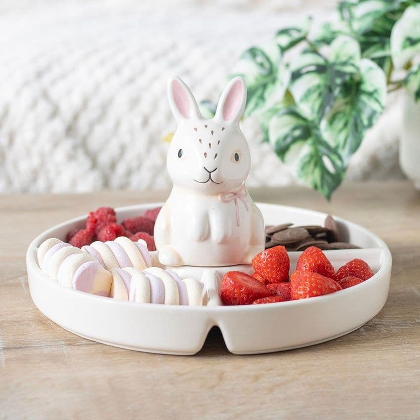 Easter Bunny Chip Dip & Snack Tray Platter - Perfect cute platter for Easter