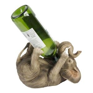 Elephant Wine Bottle Holder Ornament - Bar Display Accessory