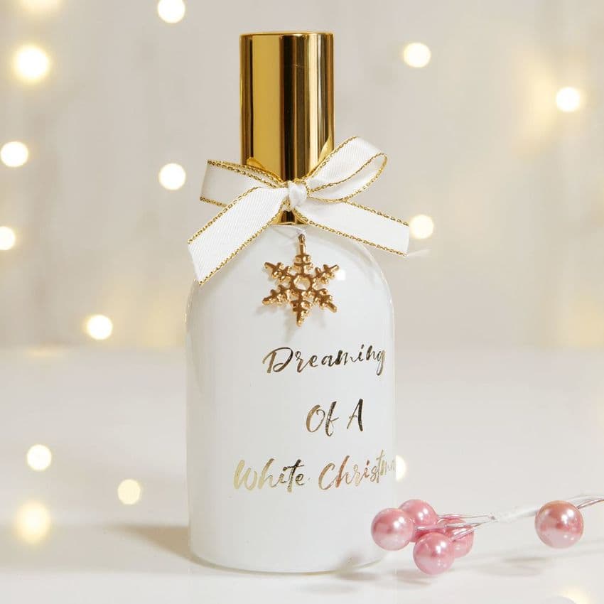 Fragranced Christmas Room Spray Winter Dream - Reusable Dreaming of a White Christmas Bottle