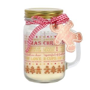 Gingerbread Cookie Large Mason Jar Scented Candle Christmas Gift