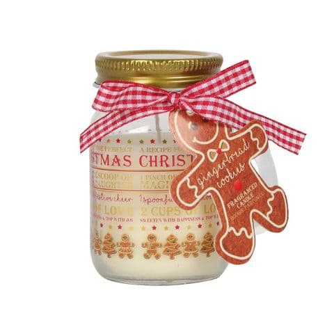 Gingerbread Cookie Mini Mason Jar Scented Candle Christmas Gift