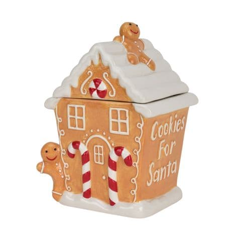 Gingerbread House Ceramic Cookie Jar
