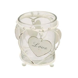 Glass Love Candle Holder Table Decoration for, Wedding, Valentine, Engagements and Anniversary Gift