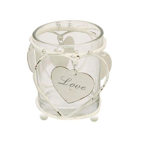 Glass Love Candle Holder Table Decoration for, Wedding, Valentine, Engagements and Anniversary Gift
