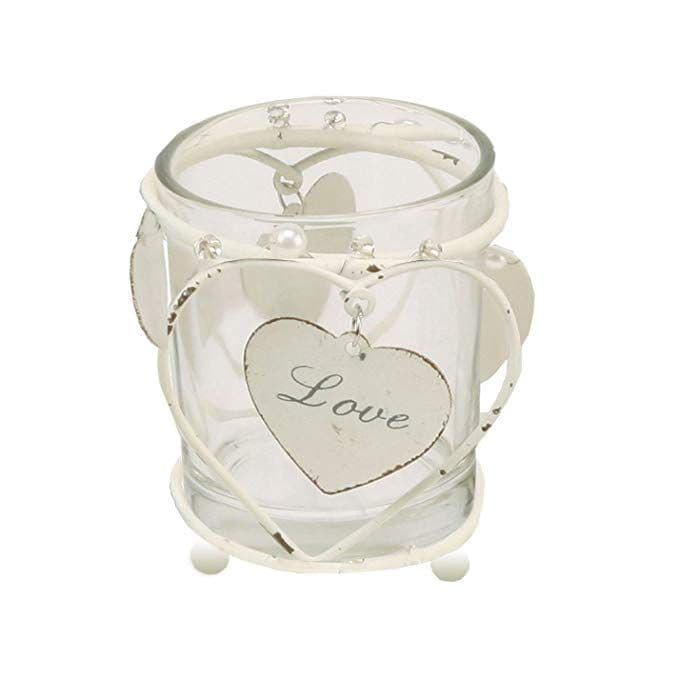 Glass Love Candle Holder Table Decoration for, Wedding, Valentine, Engagements and Anniversary Gift
