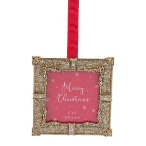 Gold Glitter Mini Photo Frame Christmas Tree Decoration Gift