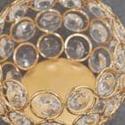 Luxury Gold Metal and Crystal Candle Holder - Luxury Art Deco Style Crystal Candle Holder Home Ornament.