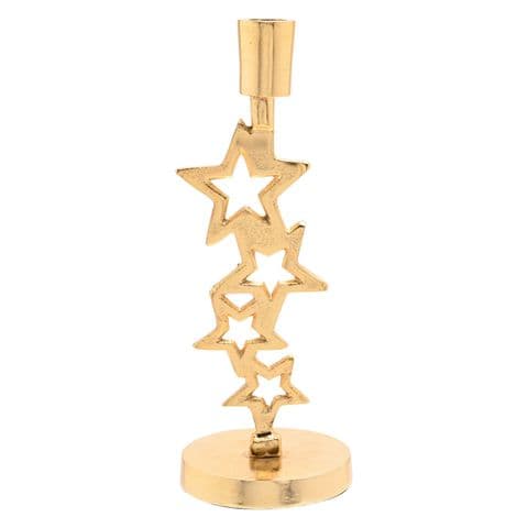 Gold Metal Star Candle Stick