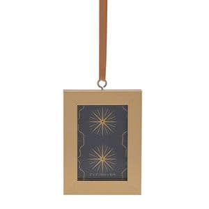 Gold Mini Photo Frame Christmas Tree Decoration Gift 5cm x 8cm