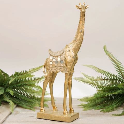 Golden Giraffe Figurine Home Decor Ornament