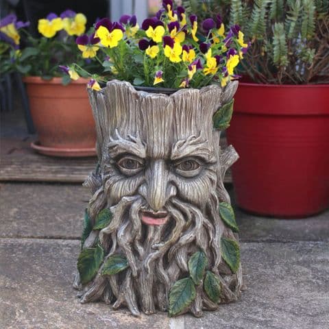 Green Man Of The Woods fantasy Planter For Home and Garden