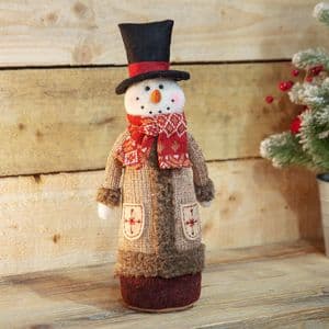 Handmade Nordic Snowman Standing Ornament Christmas Decoration