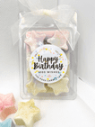 Happy Birthday Luxury Wax Melts Stars - Handmade in the UK - Vegan friendly cruelty free - Soy wax melts