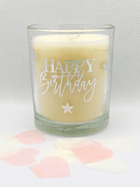 Happy Birthday Scented Candle 100% Handpoured Soy Wax - Birthday Cake Fragrance