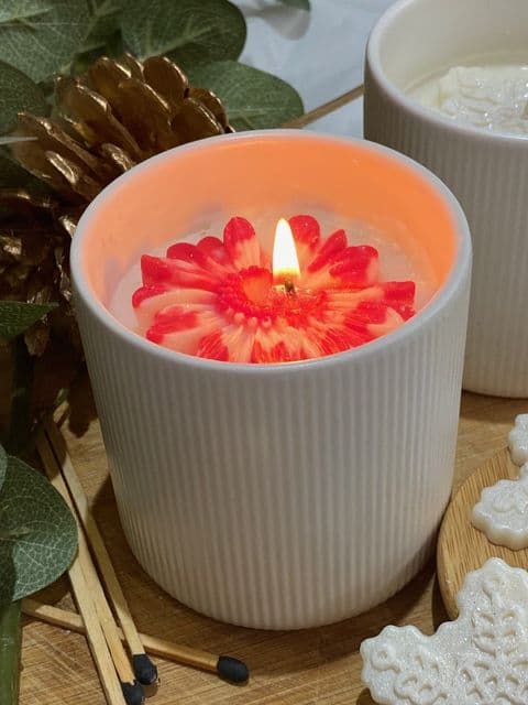 Harvest Kiss Luxury Soy Candle – Hand-Poured Red Apple & Brandy, UK-Made, Reusable Pot