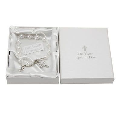 HOLY COMMUNION GIFTS - FIRST HOLY COMMUNION BRACELET - BRACELET WITH CROSS CHARM
