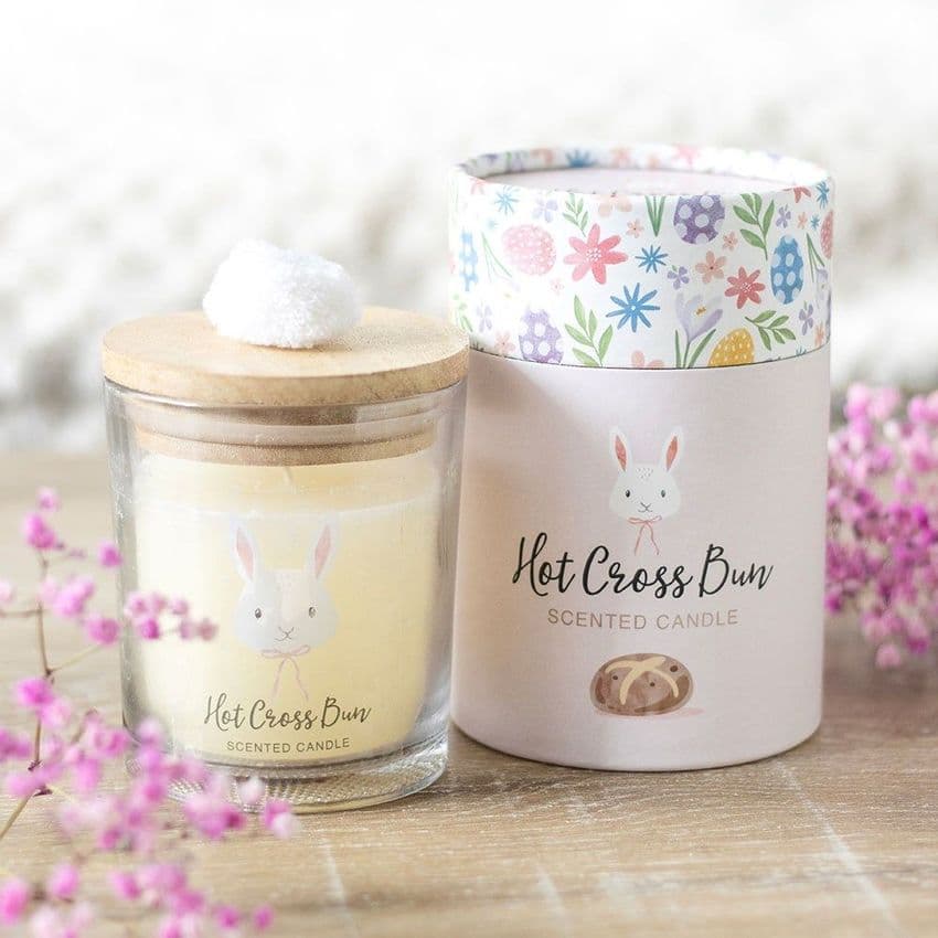 Hot Cross Bun Scented Candle Easter Spring Gift - Perfect for Spring Birthdays