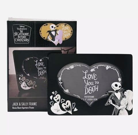 Jack & Sally Heart Photo Frame – “Love You to Death” | Nightmare Before Christmas Gothic Romance Gif