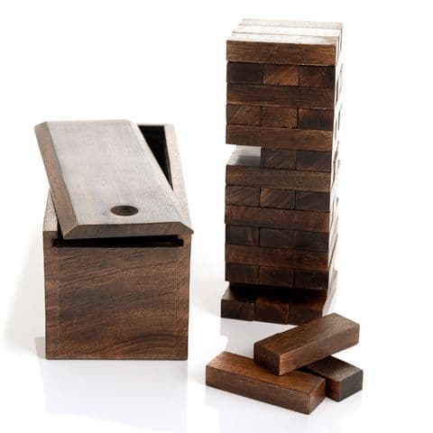 Jenga Wooden Blocks in Matching Wooden Storage Box Gift