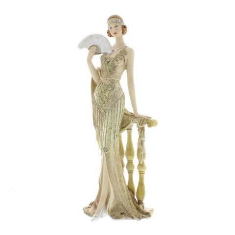 Juliana Broadway Belles Cream Gold Lady Figurine Art Deco 1920s 'Octavia'58429