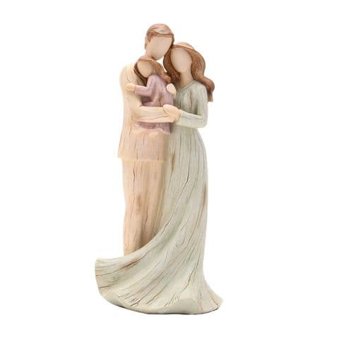 Juliana Family Portrait Sculpture Ornament - Just Us Three Daughter