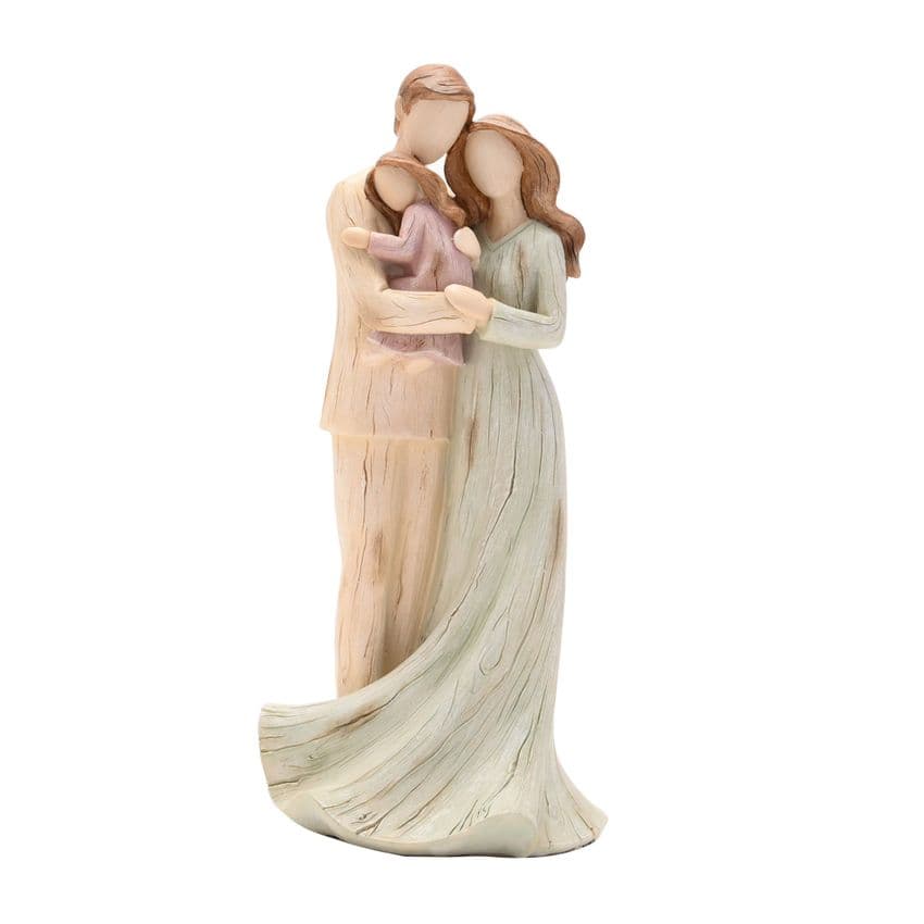 Juliana Family Portrait Sculpture Ornament - Just Us Three Daughter - Mum, Dad and Daughter Figurine