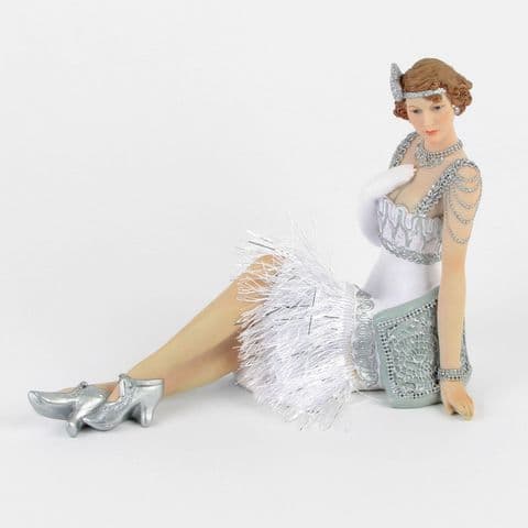 Juliana Gatsby Girls - Art Deco Lady Figurine - Sitting Lady - Evelyn 58230